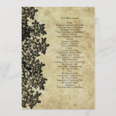 ヴィンテージブラッククイーンアンズレース結婚式 プログラム (裏面)