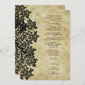 ヴィンテージブラッククイーンアンズレース結婚式 プログラム (正面/裏面)