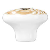 ヴィンテージブラッククイーンビーストライプセラミックノブ セラミックノブ (側面)