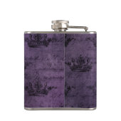 ヴィンテージブラッククラウンロイヤリティダークパープル フラスク (裏面)