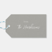 ヴィンテージブラッククリスマスオーナメントとリボン ギフトタグ (裏面横)