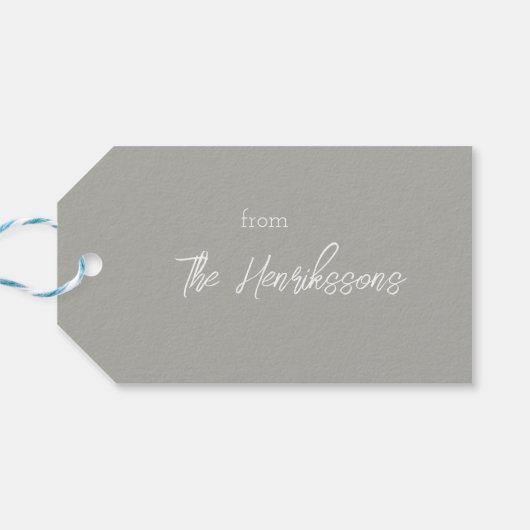 ヴィンテージブラッククリスマスオーナメントとリボン ギフトタグ (裏面横)