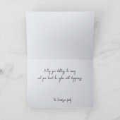 ヴィンテージブラッククリスマスオーナメントとリボン シーズンカード (内部)