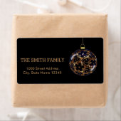 ヴィンテージブラッククリスマスボールホリデーリターン ラベル (インサイチュ)