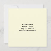 ヴィンテージブラッククリームアイボリーフローラ旋回フレーム 招待状 (裏面)