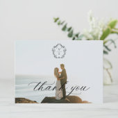 ヴィンテージブラッククレストモノグラ結婚ムの写真 サンキューカード (スタンド正面)