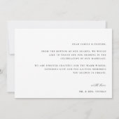 ヴィンテージブラッククレストモノグラ結婚ムの写真 サンキューカード (裏面)