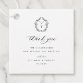 ヴィンテージブラッククレスト結婚モノグラム フェイバータグ (正面)