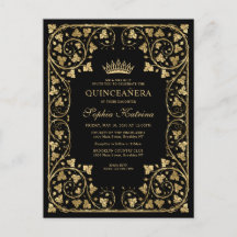 ヴィンテージブラックグラム金ゴールドフレームティアラキンセアニェラ