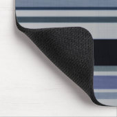 ヴィンテージブラックグレーブルーパターストライプンマウスパッド マウスパッド (コーナー)