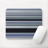 ヴィンテージブラックグレーブルーパターストライプンマウスパッド マウスパッド (マウス)