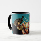 ヴィンテージブラックコッカトゥー | Elizabeth Gould 1800s マグカップ (正面左)