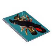 ヴィンテージブラックコッカトゥー | Elizabeth Gould 1800s Pos ノートブック (右側)