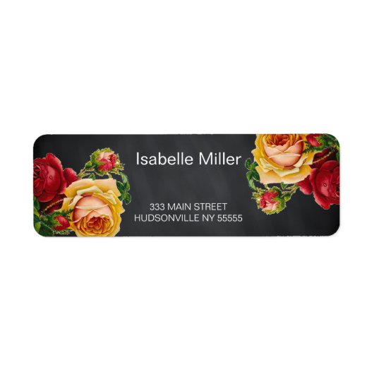 ヴィンテージブラックシャルボードガーデンフローラ ラベル (正面)