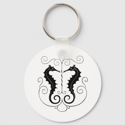 ヴィンテージブラックシーホース キーホルダー (正面)
