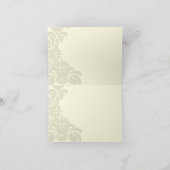 ヴィンテージブラックダマスクウェディングサンキュー サンキューカード (内部)