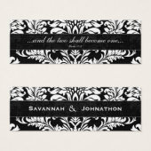 ヴィンテージブラックダマスクウェディングラベル (正面&裏面)