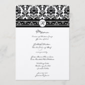 ヴィンテージブラックダマスク縁どメニュー メニュー (正面)