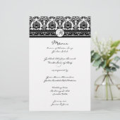 ヴィンテージブラックダマスク縁ど (スタンド正面)