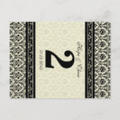 ヴィンテージブラックダマスク縁ど ポストカード (裏面)