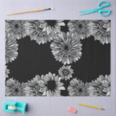 ヴィンテージブラックデイジーフローラ分離 薄葉紙 (クラフト)
