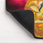 ヴィンテージブラックデビルオンジャック・オランタン マウスパッド (コーナー)