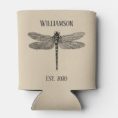 ヴィンテージブラックドラゴンフライモノグラム 缶クーラー (裏面)