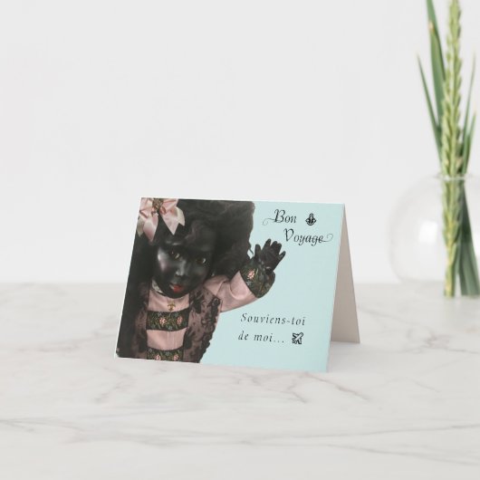 ヴィンテージブラックドールボンボヤージュカード サンキューカード (正面)