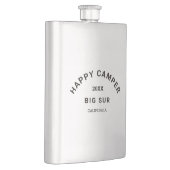 ヴィンテージブラックハッピーキャンパーズクレストキャンプウィークエンド フラスク (右)