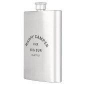 ヴィンテージブラックハッピーキャンパーズクレストキャンプウィークエンド フラスク (左)