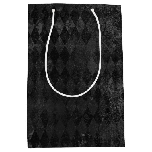 ヴィンテージブラックハーレキン ミディアムペーパーバッグ (正面)