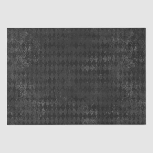 ヴィンテージブラックハーレクインティッシュペーパー 薄葉紙 (正面)