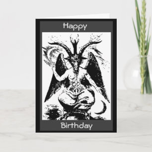 ヴィンテージブラックバプホメット誕生日 カード