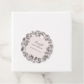 ヴィンテージブラックバラスケッチ結婚式の引き出物 フェイバータグ (インサイチュ)