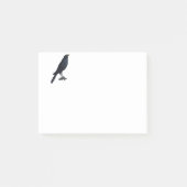 ヴィンテージブラックバードクロウイラストレーション ポストイット (正面)