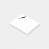 ヴィンテージブラックバードクロウイラストレーション ポストイット (アングル)