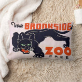 ヴィンテージブラックパンサー腰枕 ランバークッション (ブランケット)