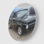 ヴィンテージブラックピックアップ大時計 ラージ壁時計 (傾斜)