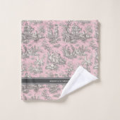 ヴィンテージブラックピンクトイレデジュエリー バスタオルセット (ウォッシュタオル)