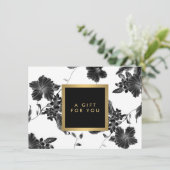 ヴィンテージブラックフラワーパターンギフト券 (スタンド正面)