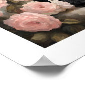 ヴィンテージブラックフランスのプードルドッグアート ポスター (角)