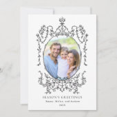 ヴィンテージブラックフレームシーズンの挨拶の写真 シーズンカード (正面)