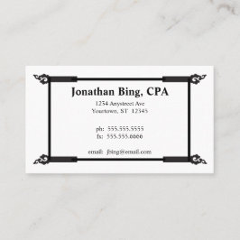 ヴィンテージブラックフレームAccountant Finance 名刺