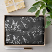 ヴィンテージブラックフロタルバードフェアヤコアデクページ 薄葉紙 (ギフト)