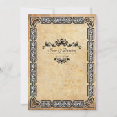 ヴィンテージブラックフローラフレーム結婚式招待状 招待状 (裏面)