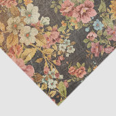 ヴィンテージブラックフローラ切り離しティッシュペーパー 薄葉紙 (詳細)