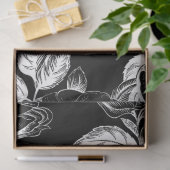 ヴィンテージブラックフローラ切り離し 薄葉紙 (ギフト)