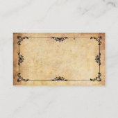 ヴィンテージブラックフローラ旋回テーブル座席表 プレイスカード (裏面)