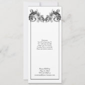ヴィンテージブラックフローラ旋回結婚式招待状 招待状 (裏面)