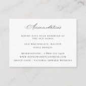 ヴィンテージブラックフローラ結婚の宿泊施設 エンクロージャーカード (正面)